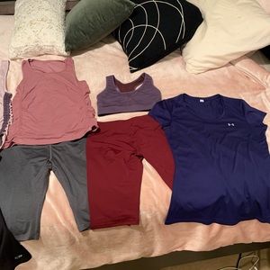 Activewear Bundle - tees, tanks, bottoms, and bra